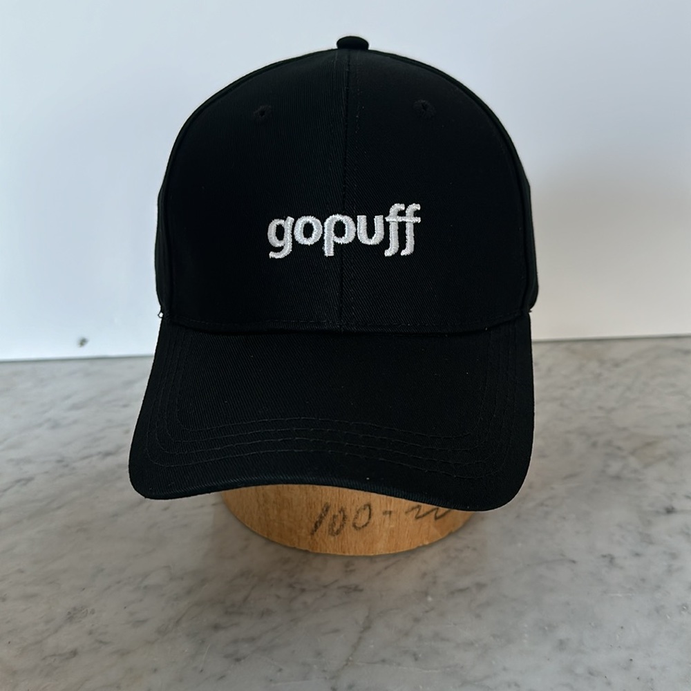 NIP Gopuff black adjustable logo collector baseball cap hat OSFM